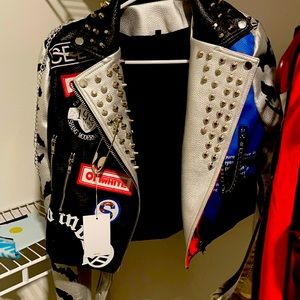 A vegan leather jacket